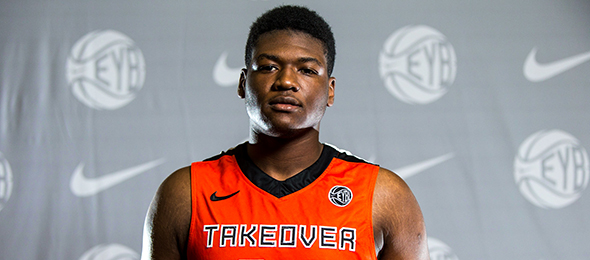 Class of 2015 forward Marcus Derrickson of Fairfax, Va., blends power and skill along the frontline. Read about the future Hoya here. Photo cred - Jon Lopez/Nike