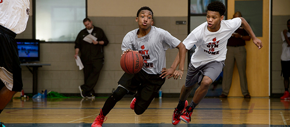 Class of 2018 point guard James Isom of East Point, Ga., proved that he is a budding star at the EBA Top 40 Camp. Read more here. Photo cred - Ty Freeman/PSB