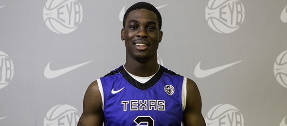 Class of 2015 guard Soso Jamabo of Plano, Texas, starred on the court for the Texas Titans. He will take his athleticism to UCLA and star on the gridiron for the Bruions. Photo cred - Jon Lopez