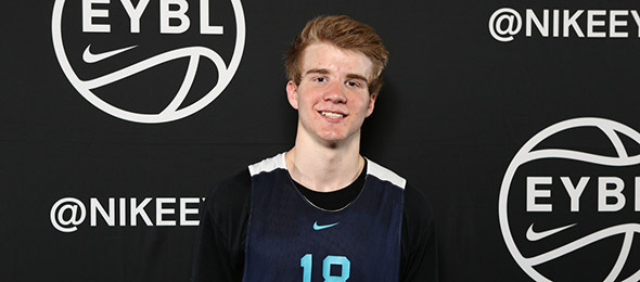 Class of 2018 guard Justin Ahrens of Versailles, Ohio, showed his talent at the Nike Elite 100 Camp. (Photo by Jon Lopez)