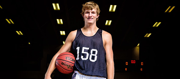 Class of 2018 post Grant Rylee of Homer, Ga., threw his weight around at #EBAAllAmerican Camp. Photo cred - Ty Freeman